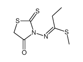 methyl N-(4-oxo-2-sulfanylidene-1,3-thiazolidin-3-yl)propanimidothioate结构式