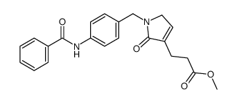 3-[1-(4-benzoylamino-benzyl)-2-oxo-2,5-dihydro-1H-pyrrol-3-yl]-propionic acid methyl ester Structure