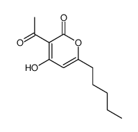 3-acetyl-4-hydroxy-6-pentyl-2H-pyran-2-one结构式