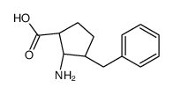 (1R,2S,3S)-2-amino-3-benzylcyclopentane-1-carboxylic acid结构式