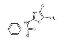 N-(5-amino-4-chloro-1,3-thiazol-2-yl)benzenesulfonamide结构式