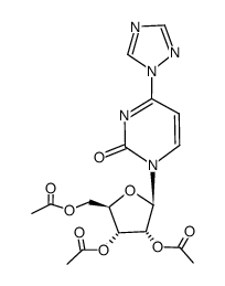 2',3',5'-tri-O-acetyl-4-(1,2,4-triazol-1-yl)uridine Structure