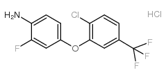 4-[2-氯-5-(三氟甲基)苯氧基]-2-氟苯胺盐酸盐结构式