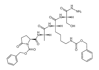 Z-Pyr-Ala-Lys(Z)-Ser-NHNH2 Structure