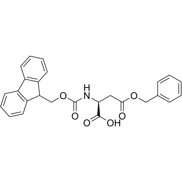 Fmoc-天门冬氨酸-β-苄酯结构式