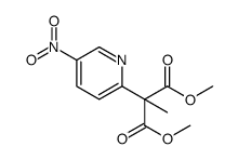 Propanedioic acid, 2-methyl-2-(5-nitro-2-pyridinyl)-, 1,3-dimethyl ester Structure