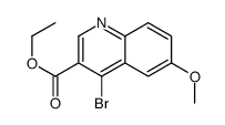 4-溴-6-甲氧基喹啉-3-羧酸乙酯结构式