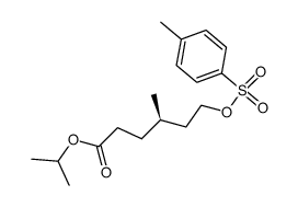 isopropyl (R)-4-methyl-6-(tosyloxy)hexanoate结构式