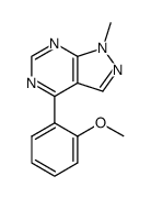 1-methyl-4-(o-anisyl)pyrazolo(3,4-d)pyrimidine结构式