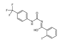2-iodo-N-[[4-(trifluoromethyl)phenyl]carbamoyl]benzamide Structure