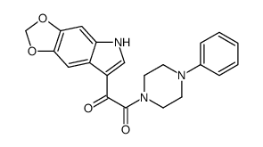 1-(5H-[1,3]dioxolo[4,5-f]indol-7-yl)-2-(4-phenylpiperazin-1-yl)ethane-1,2-dione结构式