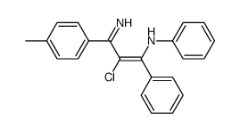 (E)-N-(2-chloro-3-imino-1-phenyl-3-(p-tolyl)prop-1-en-1-yl)aniline结构式