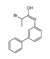 2-bromo-N-(3-phenylphenyl)propanamide Structure