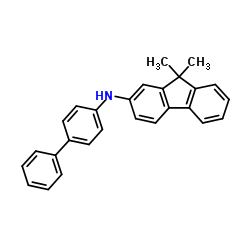 N-([1,1'-biphenyl]-4-yl)-9,9-dimethyl-9H-fluoren-2-amine ව්යුහය