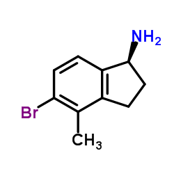 (1S)-5-Bromo-4-methyl-1-indanamine Structure