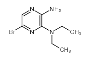 2-氨基-5-溴-3-(二乙胺基)吡嗪结构式
