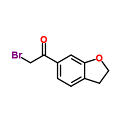 2-Bromo-1-(2,3-dihydro-1-benzofuran-6-yl)ethanone结构式