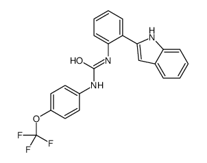 1-[2-(1H-indol-2-yl)phenyl]-3-[4-(trifluoromethoxy)phenyl]urea结构式