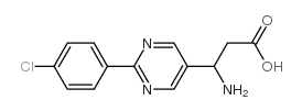 3-amino-3-[2-(4-chlorophenyl)pyrimidin-5-yl]propanoic acid结构式