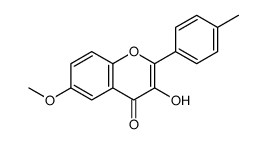 3-hydroxy-6-methoxy-2-(4-methylphenyl)chromen-4-one结构式