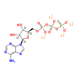 Adenosine 5'-[γ-thio]triphosphate Tetralithium Salt Structure