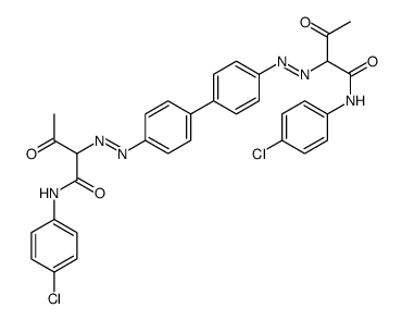 2,2'-[[1,1'-biphenyl]-4,4'-diylbis(azo)]bis[N-(4-chlorophenyl)-3-oxobutyramide]结构式