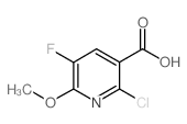 2-Chloro-5-fluoro-6-methoxynicotinic acid Structure