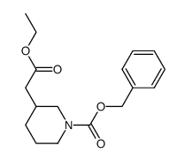 3-(2-乙氧基-2-氧乙基)哌啶-1-甲酸苄酯结构式