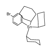 (cyclo-C6H11)3SnC6H4-p-Br结构式