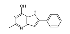 2-methyl-6-phenylpyrrolo[3,2-d]pyrimidin-4-ol Structure
