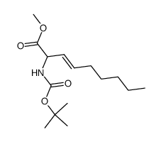 (E)-2-tert-Butoxycarbonylamino-non-3-enoic acid methyl ester结构式