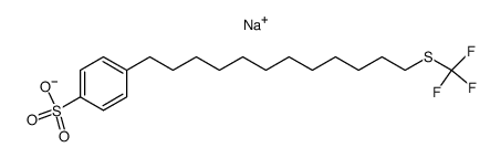 4-(12-Trifluoromethylsulfanyldodecyl)benzenesulfonic acid sodium salt Structure