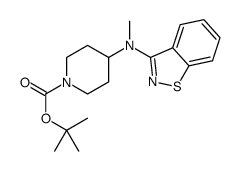4-(苯并[D]异噻唑-3-基-甲基-氨基)-哌啶-1-羧酸叔丁酯结构式