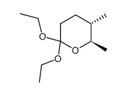 2H-Pyran,2,2-diethoxytetrahydro-5,6-dimethyl-,(5S-trans)-(9CI) structure