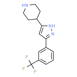 4-(5-[3-(trifluoromethyl)phenyl]-1H-pyrazol-3-yl)piperidine Structure