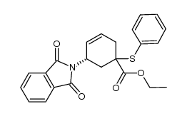 (5S)-ethyl 5-(1,3-dioxoisoindolin-2-yl)-1-(phenylthio)cyclohex-3-enecarboxylate结构式