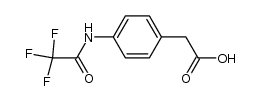 4-[(trifluoroacetyl)amino]benzeneacetic acid结构式