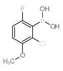 2-氯-3-甲氧基-6-氟苯硼酸结构式