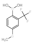 4-(甲基硫代)-2-(三氟甲基)苯硼酸结构式