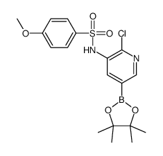 N-[2-chloro-5-(4,4,5,5-tetramethyl-1,3,2-dioxaborolan-2-yl)pyridin-3-yl]-4-methoxybenzenesulfonamide Structure