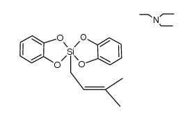 triethylammonium bis(catecholato)(3-methyl-2-butenyl)siliconate Structure