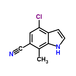 4-Chloro-7-methyl-1H-indole-6-carbonitrile structure