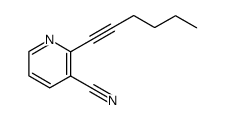 2-Hex-1-ynyl-nicotinonitrile结构式