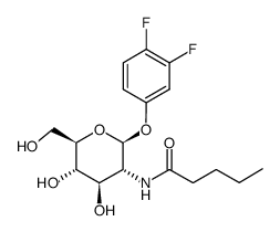 N-((2S,3R,4R,5S,6R)-2-(3,4-difluorophenoxy)-4,5-dihydroxy-6-(hydroxymethyl)tetrahydro-2H-pyran-3-yl)pentanamide Structure