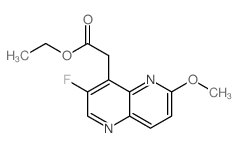 2-(3-氟-6-甲氧基-1,5-萘啶-4-基)乙酸乙酯结构式