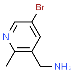 2-甲基-3-(氨甲基)-5-溴吡啶结构式