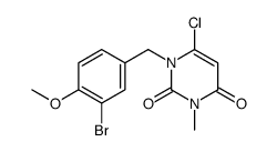 6-CHLORO-1-[(3-BROMO-4-METHOXYPHENYL)METHYL]-3-METHYL-2,4(1H,3H)-PYRIMIDINEDIONE Structure