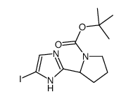 (S)-2-(5-碘-1H-咪唑-2-基)吡咯烷-1-羧酸叔丁酯结构式