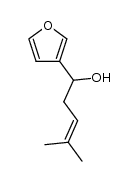 1-furan-3-yl-4-methyl-pent-3-en-1-ol结构式