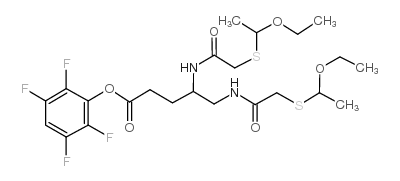 4,5-双-[s-(1-乙氧基乙基)-疏基乙酰胺]-戊酸-2,3,5,6-四氟苯酯结构式